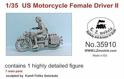 LZ35910 US Motorcycle female driver II 1/35  -20%