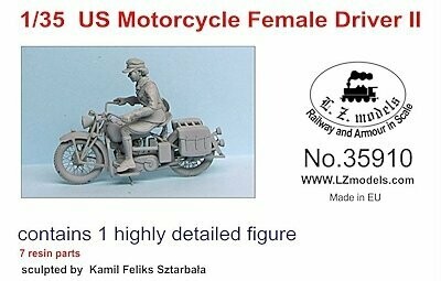 LZ35910 US Motorcycle female driver II 1/35 -20%