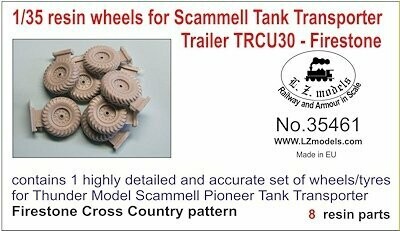 Resin wheels Firestone Cross Country for Scammell Pioneer TRCU30 Trailer