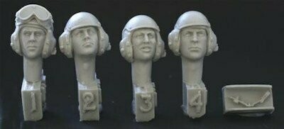HORHUH07 US tank crew 1980' s to present 4 heads