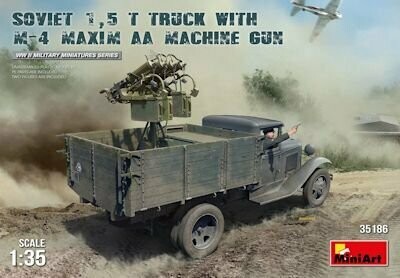 MINI35186 Soviet 1.5 t Truck & M4 Maxim AA Machine gun