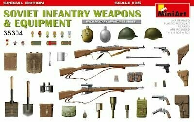 MINI35304 Soviet infantry weapons & equipment  1/35