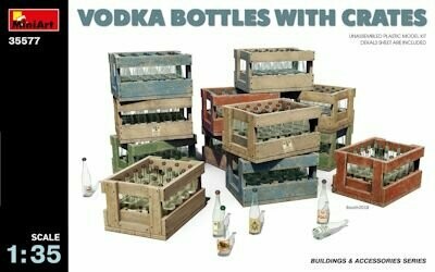 MINI35577 Vodka bottles with crates