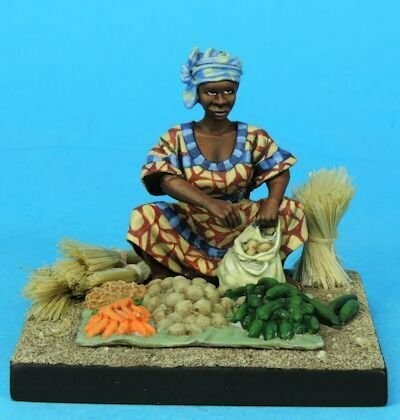 KMT35061F Vendeuse marché Africain