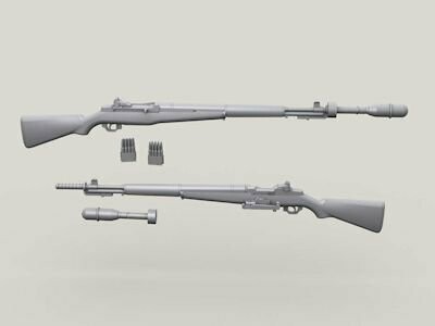 LF3D033 M 1 Garand w /grenade launcher set