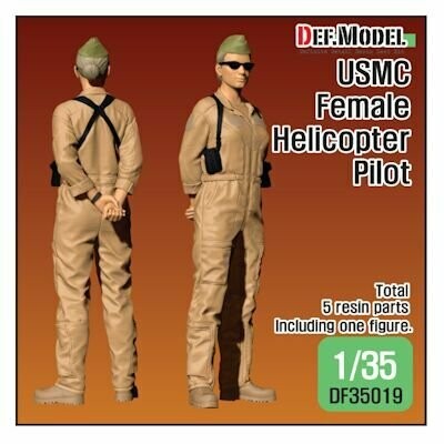 DEFDF35019 USMC Female Helicopter Pilot standing 1/35 -25%