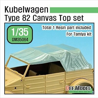 DEFDM35064 Kubelwagen Type 82 Canvas top (for Tamiya 1/35)