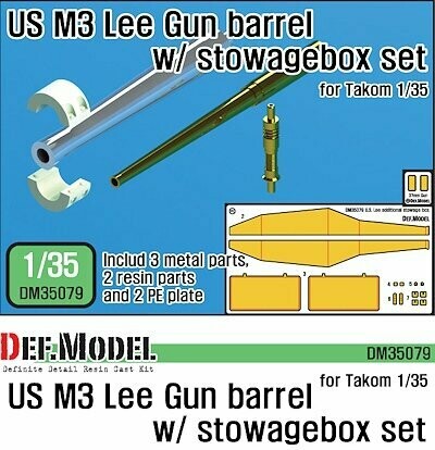 DEFDM35079 US M3 Lee /Grant Gun barrel w/ additional toolbox set Takom kit  1/35 -25%