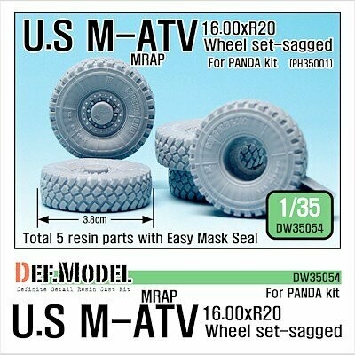 DEFDW35054 US M-ATV Sagged wheel set for Panda kit  1/35