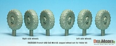 DEFDW35068 VAB Sagged wheel set 1 Michelin XL  6 pcs  1/35