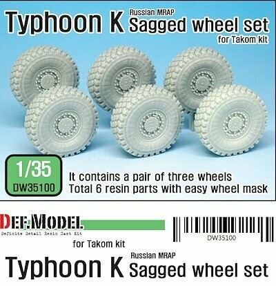 DEFDW35100 Russian Typhoon K MRAP Sagged wheel set Takom kit 1/35