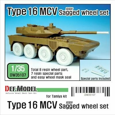 DEFDW35107 JGSDF Type-16 MCVSagged wheel set ( for Tamiya 1/35)  -20%