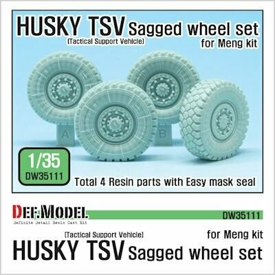 DEFDW35111 Husky TSV UK Sagged wheel set for Meng 1/35