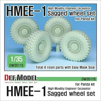 DEFDW35115 US HMEE-1 Tracktor Sagged wheel set ( for Panda 1/35) 1-35