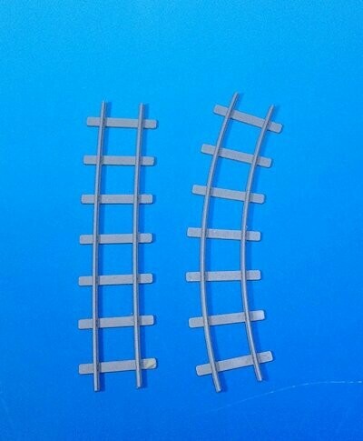 UM334 Péchot narrow gauge track section curved 5 meters long 2 different radius 1/35