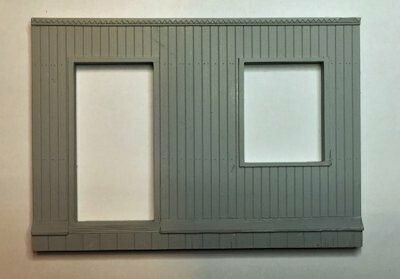 UM424 Russian wooden house decorated section w/ a window and a door type 3