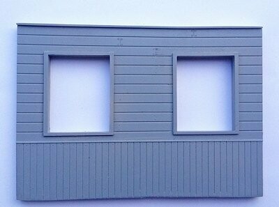 UM420 Russian wooden house decorated section with 2 windows type 2