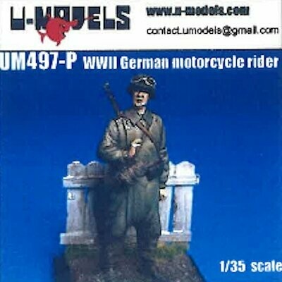UM497 WW II German motorcycle rider