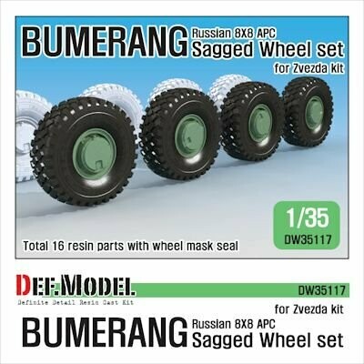 DEFDW35117 Russian VPK-7829 Bumerang APC Sagged wheel set ( for Zvezda 1/35)