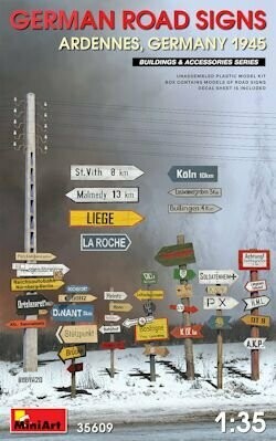 MINI35609 German Road Signs Ardennes '45 1-35
