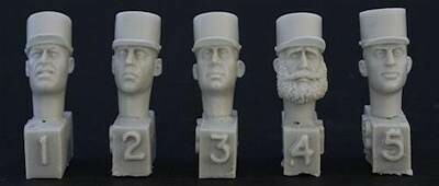 HORHFH03  5 heads, modern Foreign Legion kepi