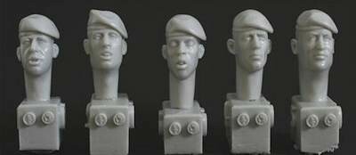 HORHQH03 5 heads, berets mod. style, left pull
