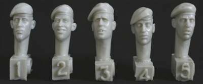 HORHQH02 5 heads, berets mod. style, right pull