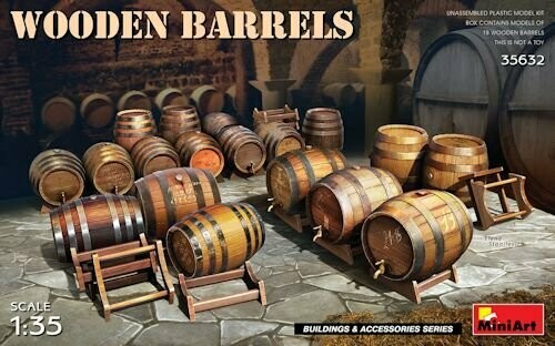 MINI35632 Wooden Barrels