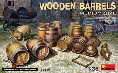 MINI35630 WOODEN BARRELS MEDIUM SIZE