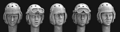 HORHUH08  US TANKER HELMET WW2  5 HEADS