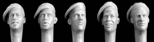 HORHQH04  Berets Brit. 40s, 50s style.5 heads,