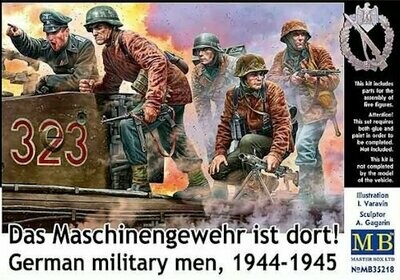 MB35218 German military men, 1944-1945. Das Maschinengewehr ist dort!