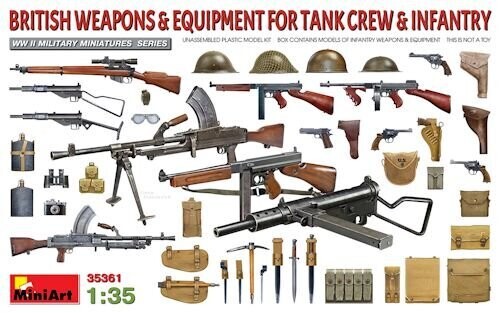MINI35361  British Weapons & Equipment Tank & Inf  1-35