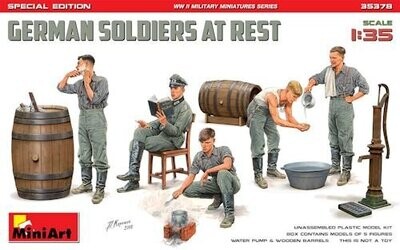 Miniart 1:3 5th Maquette Kit Figurines German Infantry at Rest MIN35266 
