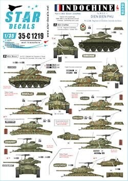SD351219 Indochine No4. M24 Chaffee Bison 1er R.C.C. In Dien Bien Phu And R.I.C.M. Régiment D’Infanterie Coloniale De Maroc.