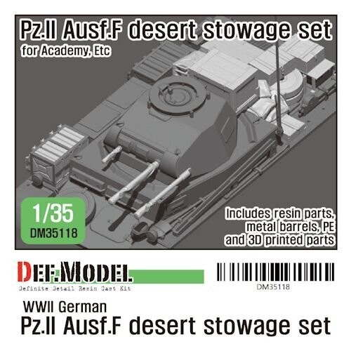 DEFDM35118 WWII German Pz.II Ausf.F Desert stowage set (for PZ.II Ausf.c/f 1/35 -25%