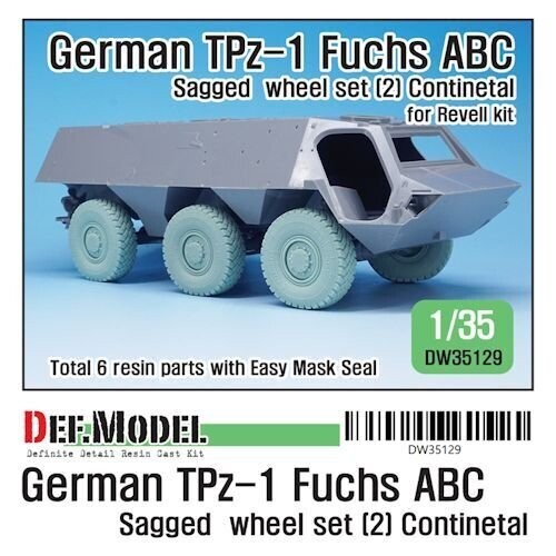 DEFDW35129 German TPz-1 Fuchs ABC Sagged wheel set (2) Continetal HCS ( for Revell 1/35)