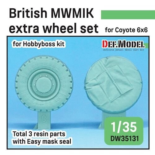 DEFDW35131 UK MWMIK extra sagged wheel set for 6x6 coyate ( for Hobbyboss 1/35)