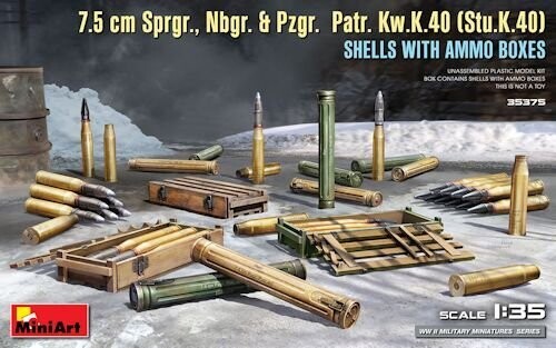 MINI35375 7.5cm Stu.K.40 Shells & Boxes 1-35