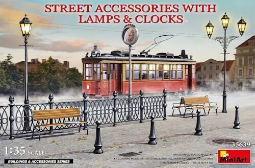 MINI35639 Street Accessories with Lamps & Clocks 1-35