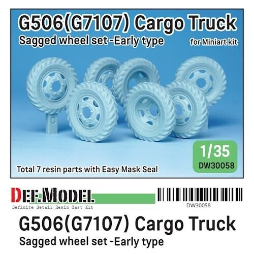 DEFDW30058 U.S. G7107(G506) Cargo Truck Early type Wheel set (for ICM, miniart 1/35)