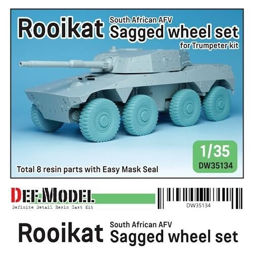 DEFDW35134 South African Rooikat AFV Sagged Wheel set (for Trumpeter 1/35)