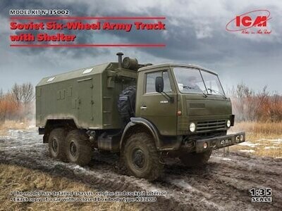 ICM35002 Soviet Six Wheel Army Truck with Shelter 1-35