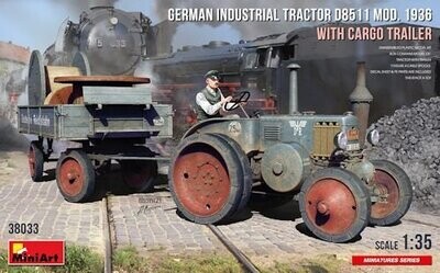 MINI38033 German D8511 '36 & Cargo Trailer 1-35