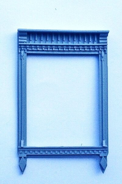 UM402 RUSSIAN WOODEN WINDOWS FRAME DECORATED TYPE 1  2 PCS  1/35