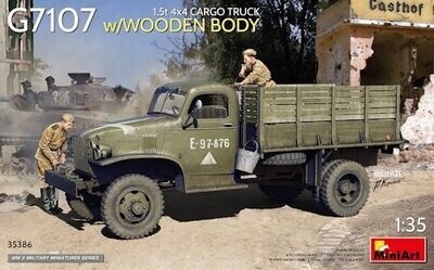 MINI35386 G7107 1,5t 4x4 Truck & Wooden Body 1-35