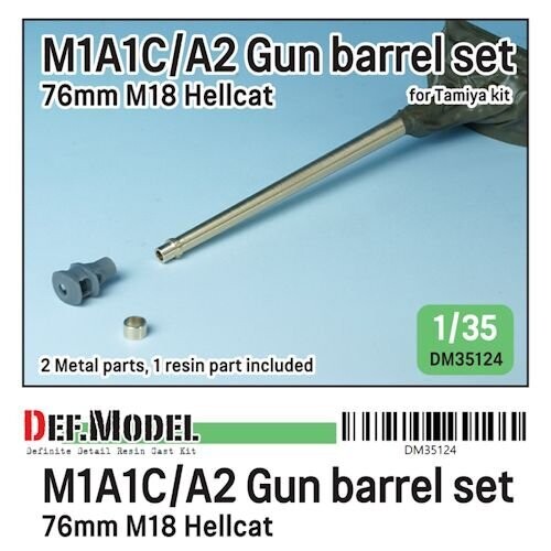 DEFDM35124  WWII US M18 TD M1A1C/A2 gun barrel (for Tamiya kit) 1/35