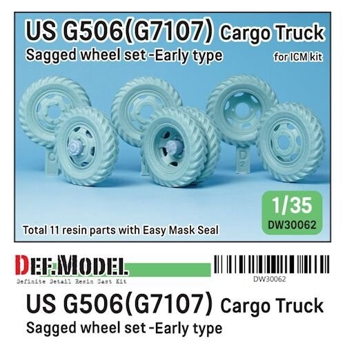 DEFDW30062 U.S. G7107(G506) Cargo Truck Early type Wheel set (for ICM 1/35)