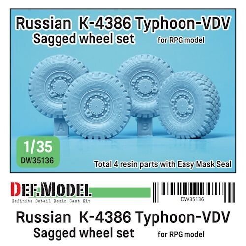 DEFDW35136 Russian K-4386 Typhoon-VDV Sagged wheel set - Michelin ( for RPG model 1/35)