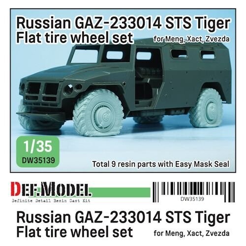 DEFDW35139 Russian GAZ-Tiger Flat tire set (for Meng, Xact, Zvezda 1/35)